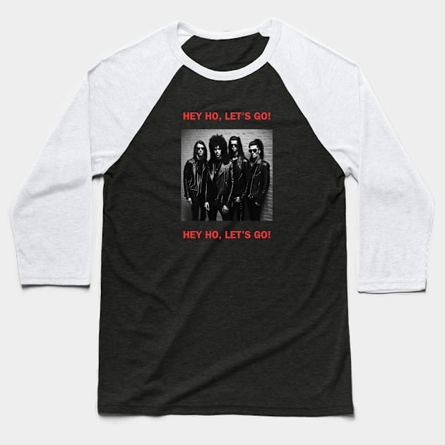 RAMONES Blitzkrieg Bop Baseball T-Shirt by Seligs Music